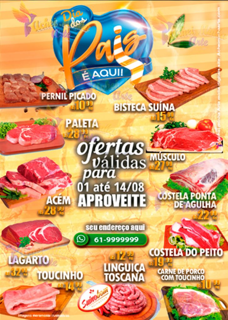 Encartes dia dos pais gravata