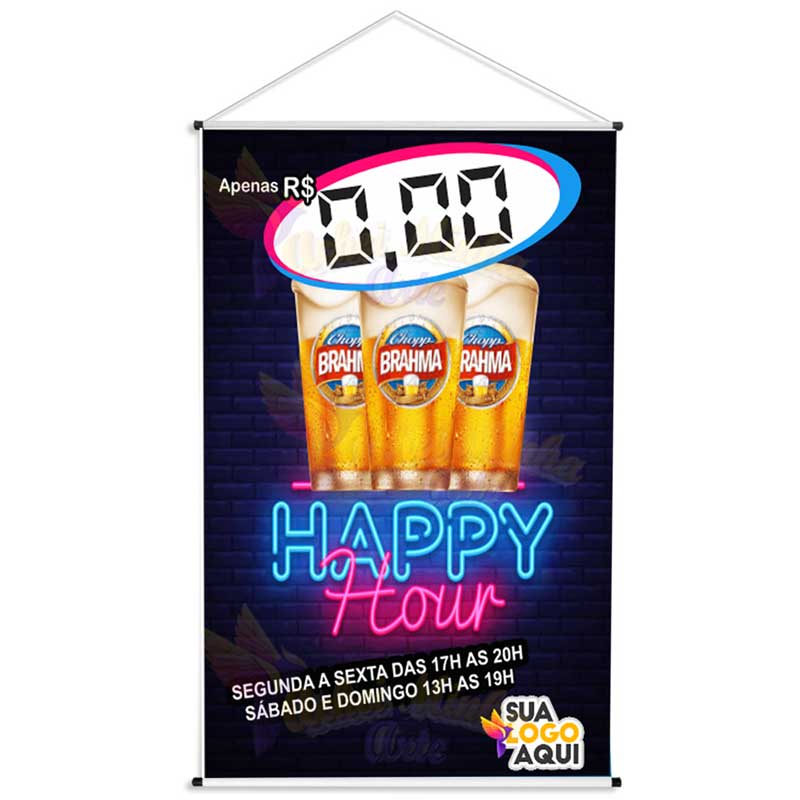 Banner Happy Hour Neon