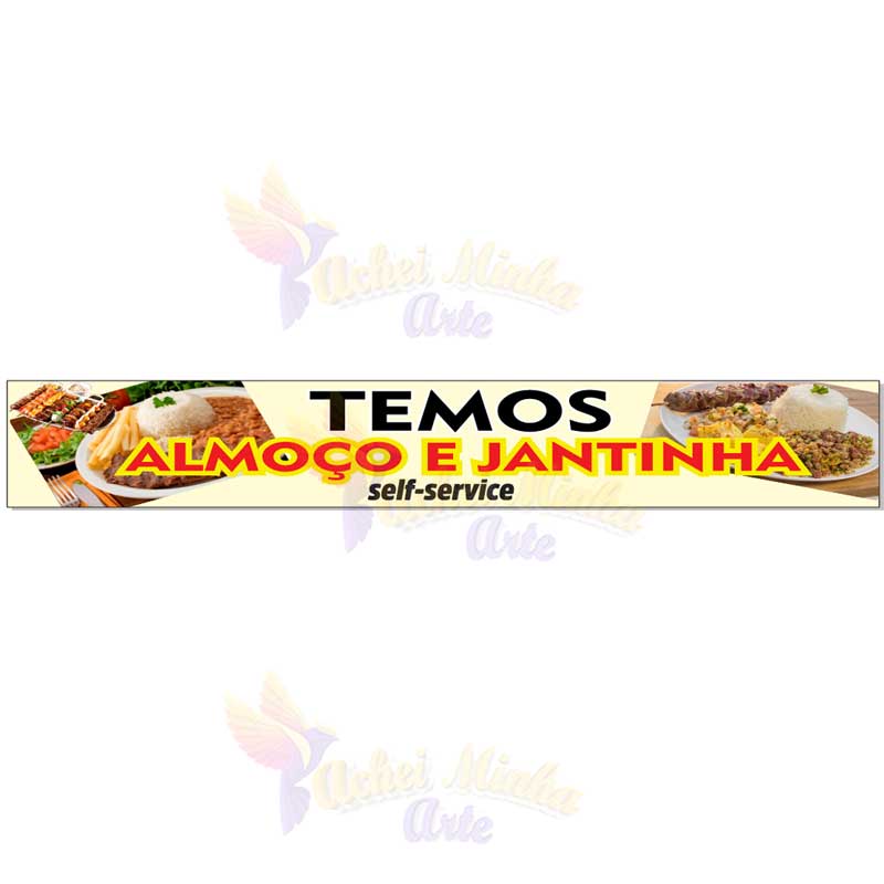 Banner tipo faixa temos almoço