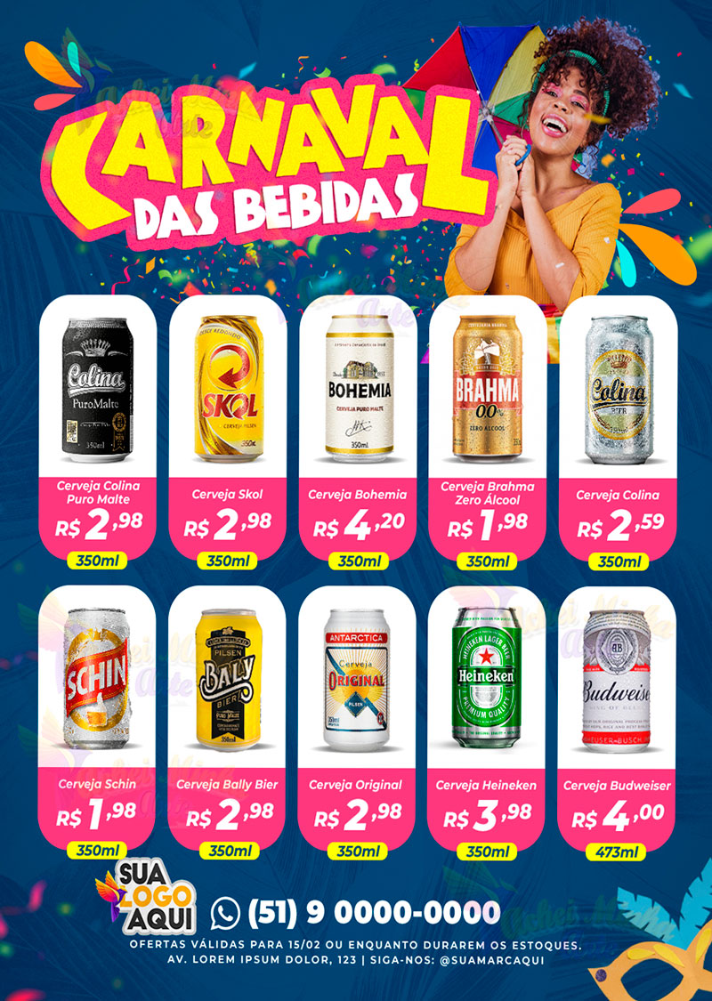 Encarte de Bebidas de Carnaval