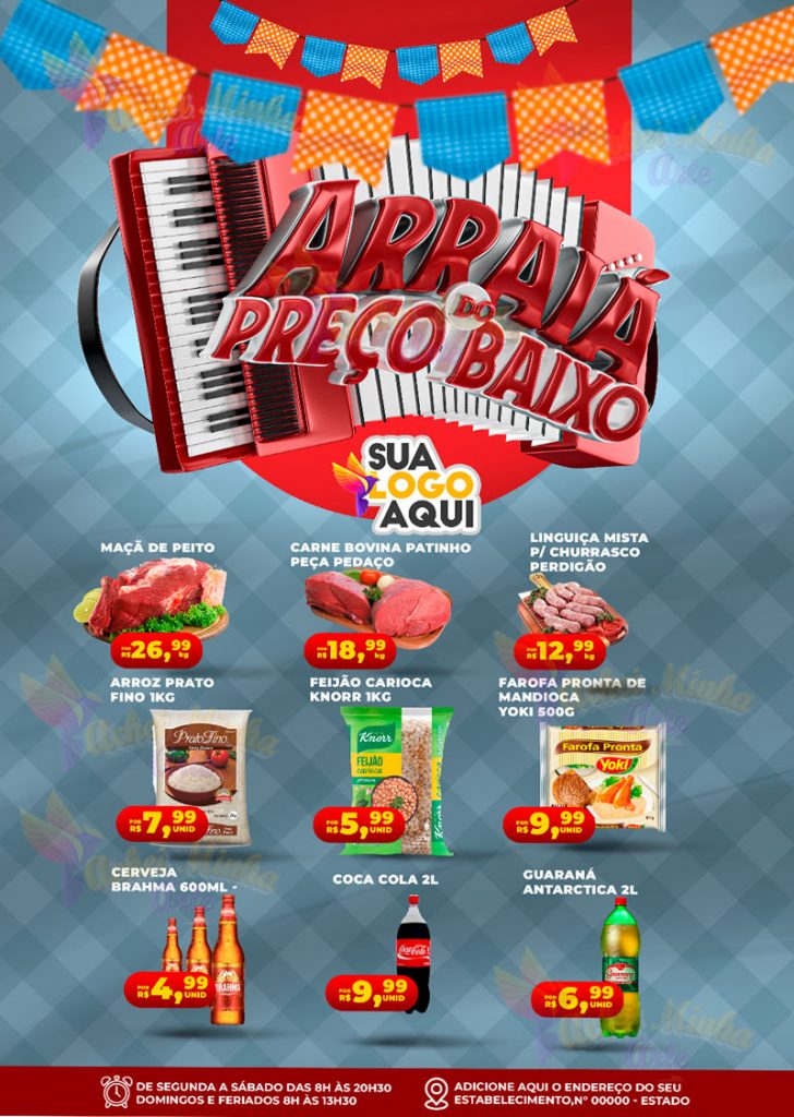 Encarte Arraiá preço baixo Grey