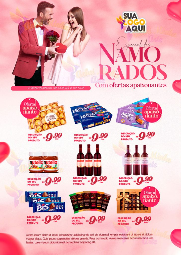Encarte Dia Dos Namorados Chocolate