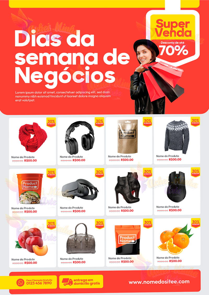 Encarte Dias da Semana de Negócios Produtos