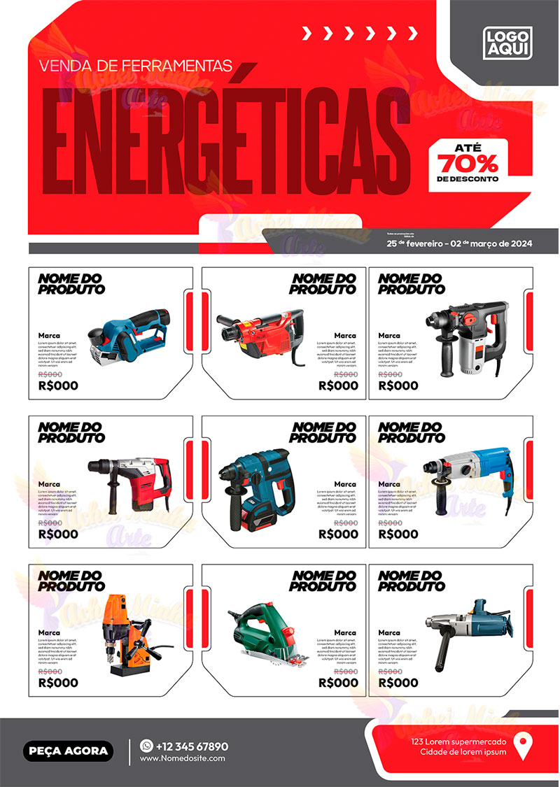 Encarte Energéticas Venda de Ferramentas