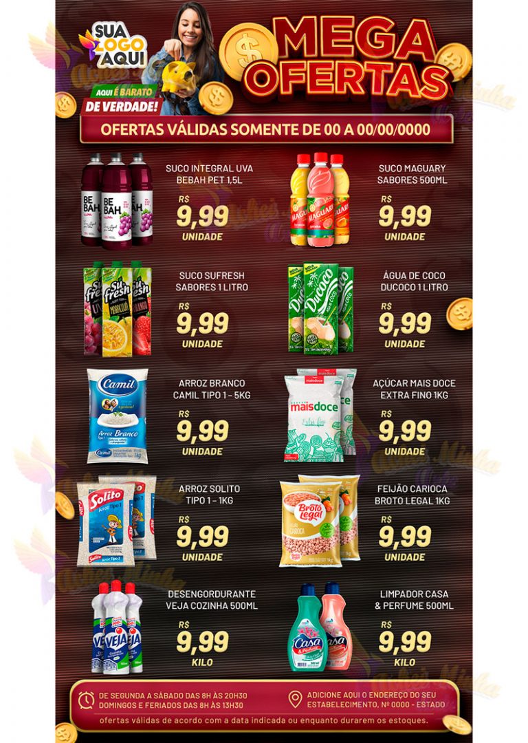 Encarte Mega Ofertas Moedas - Encarte - Editáveis