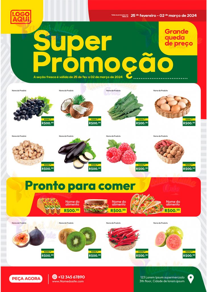 Encarte Super Promoção Frutas é Verduras
