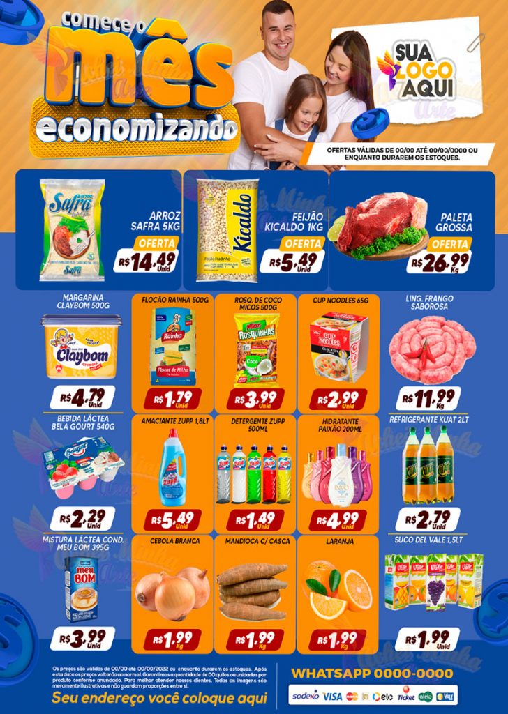 Encarte Supermercados Comece o Mês Economizando Produtos