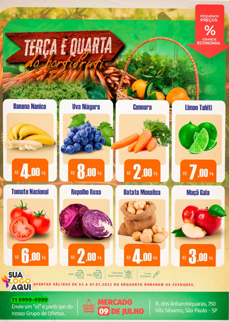 Encarte Terça e Quarta Hortifruti