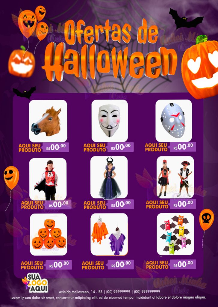 Encarte Ofertas de Halloween purple