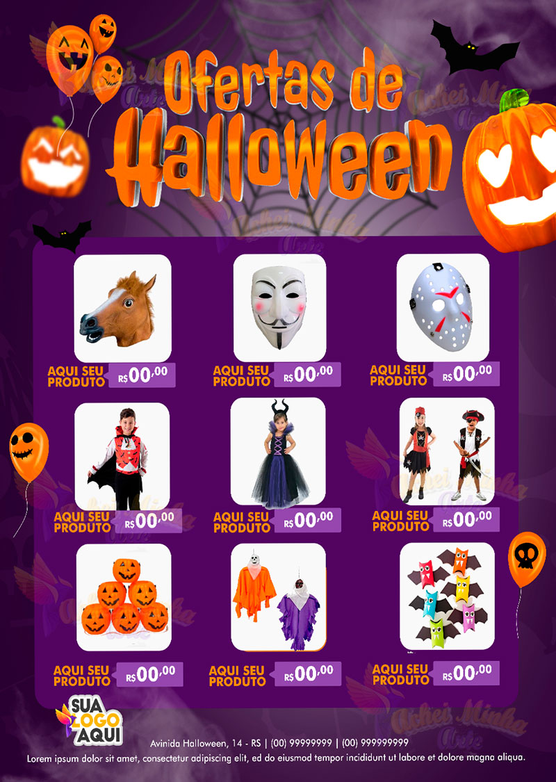 Encarte Ofertas de Halloween purple