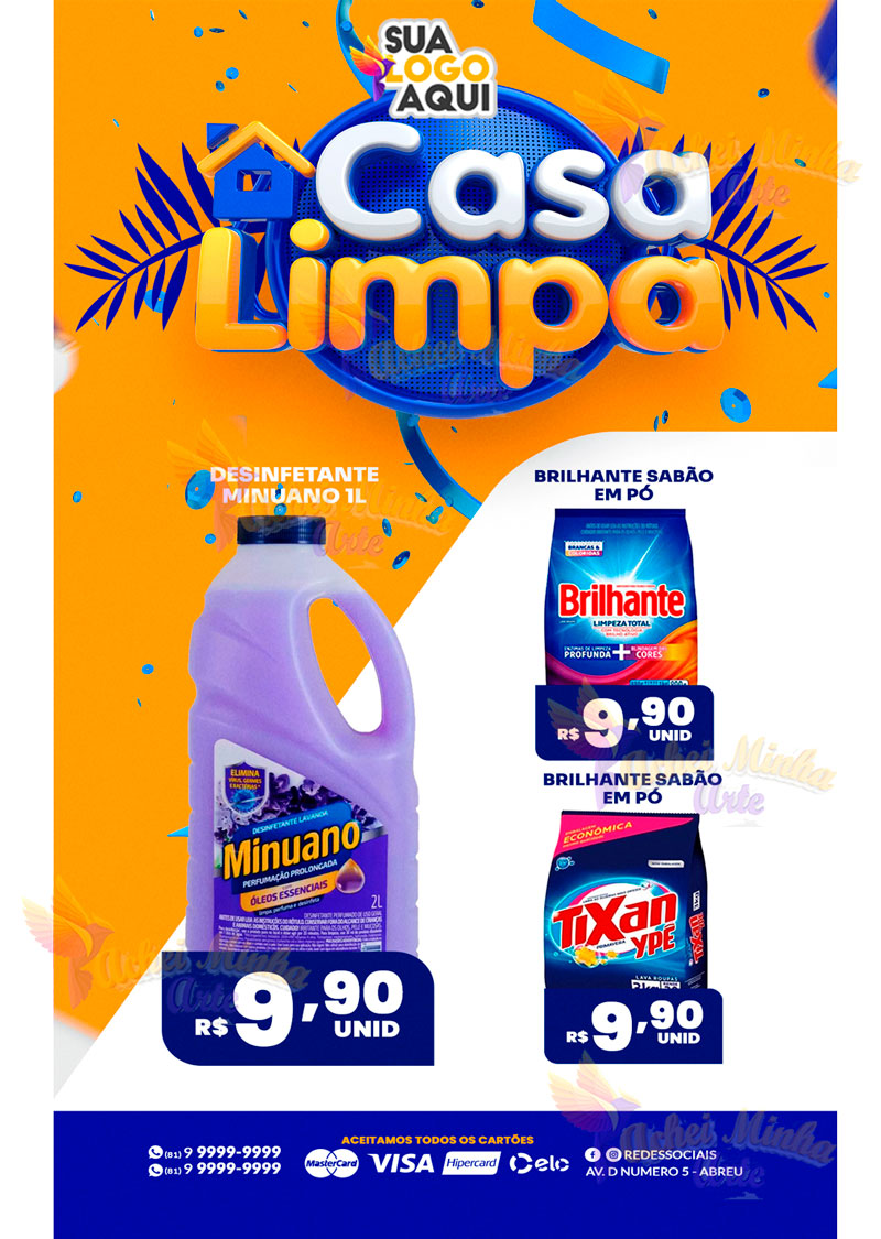 Flyer Casa Limpa Carnaval