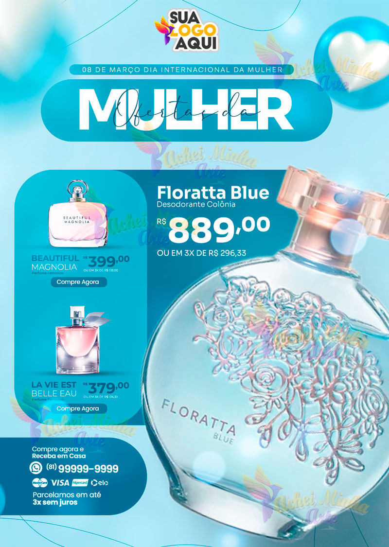 Flyer Perfumaria Floratta Blue