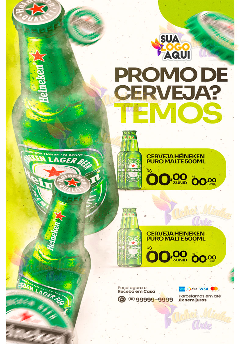 flyer promoção de cerveja