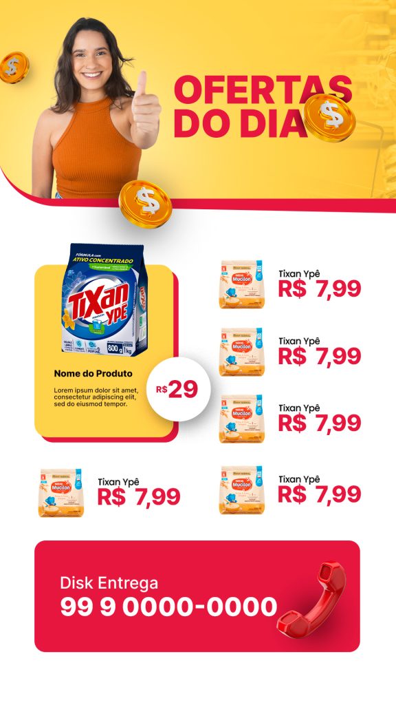 Flyer Supermercado Ofertas PSD Editável