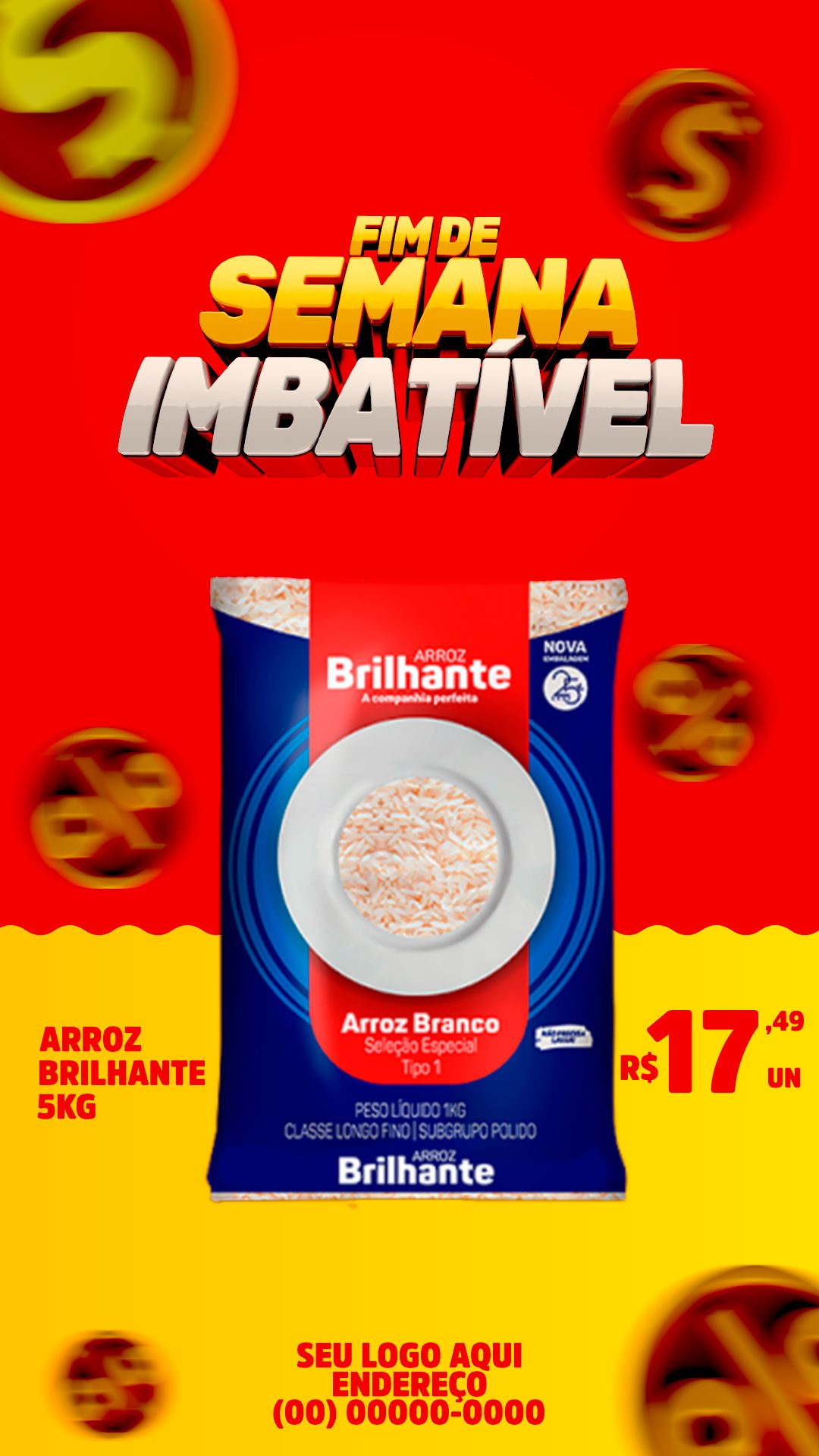 Flyer Fim de Semana Imbatível Arroz Brilhante