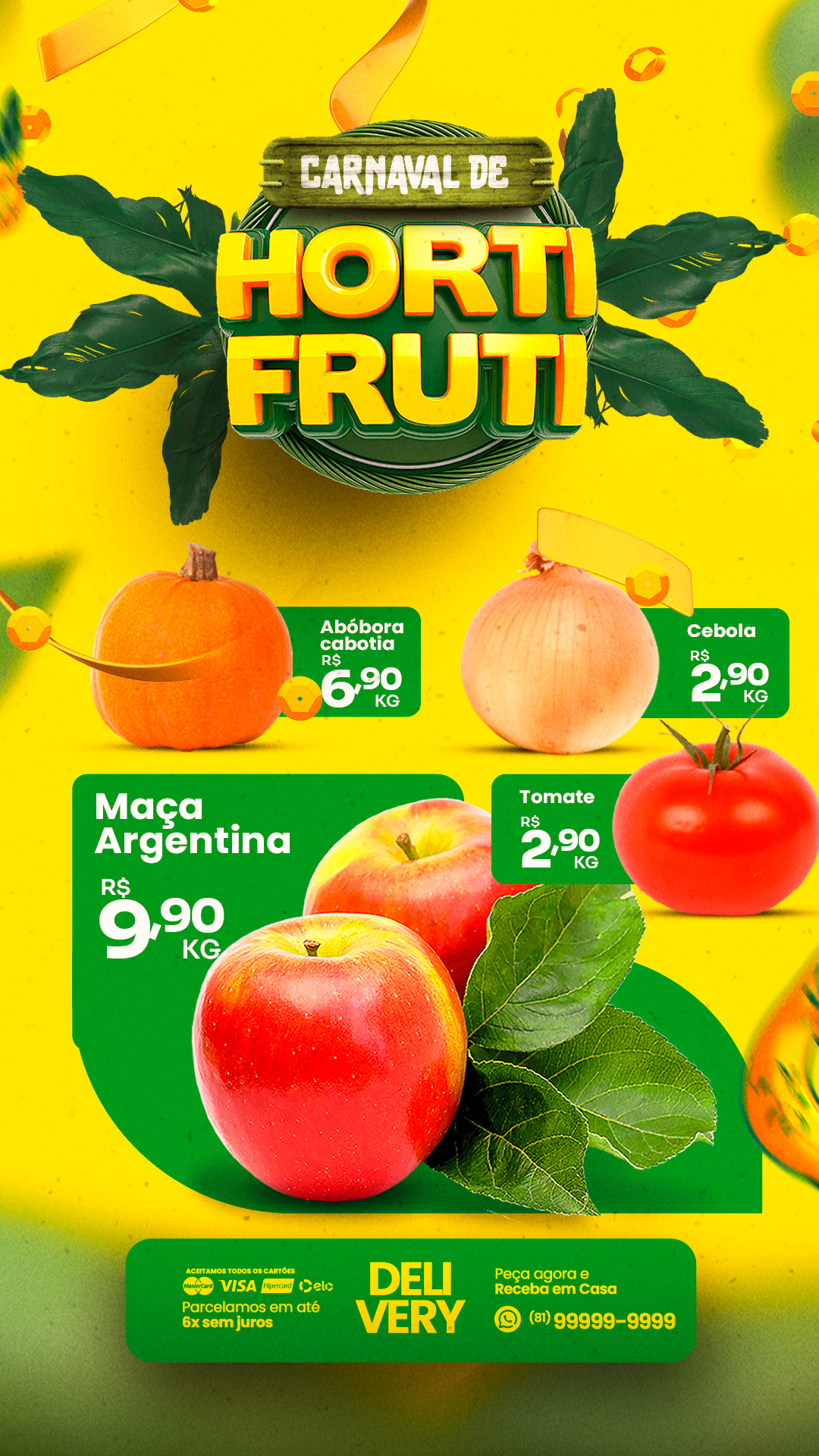 Flyer Carnaval de Hortifruti Maça Argentina