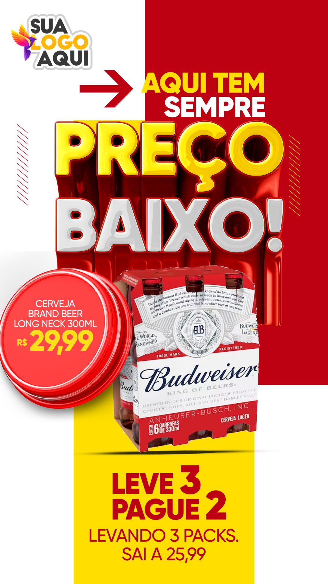 Flyer Aqui tem sempre cerveja