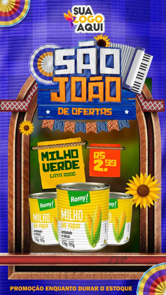 Flyer São João de Oferta Blue