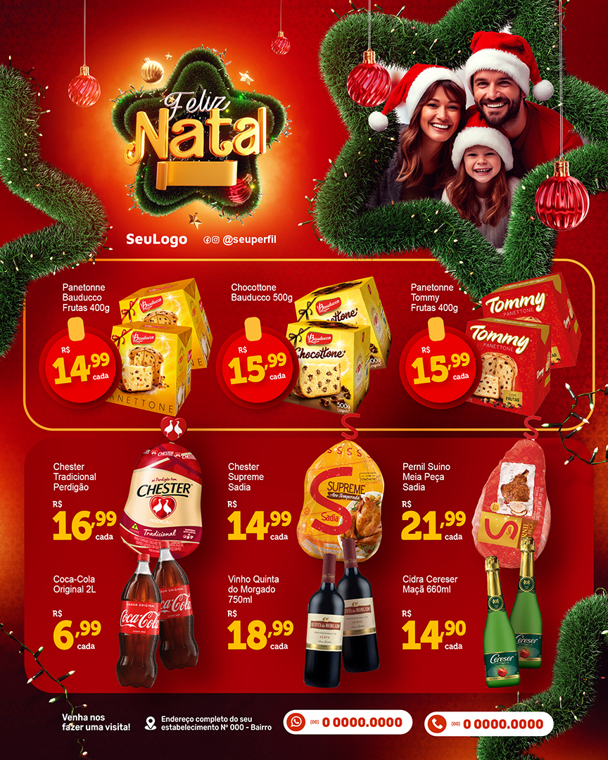 Encarte Feliz Natal Estrela