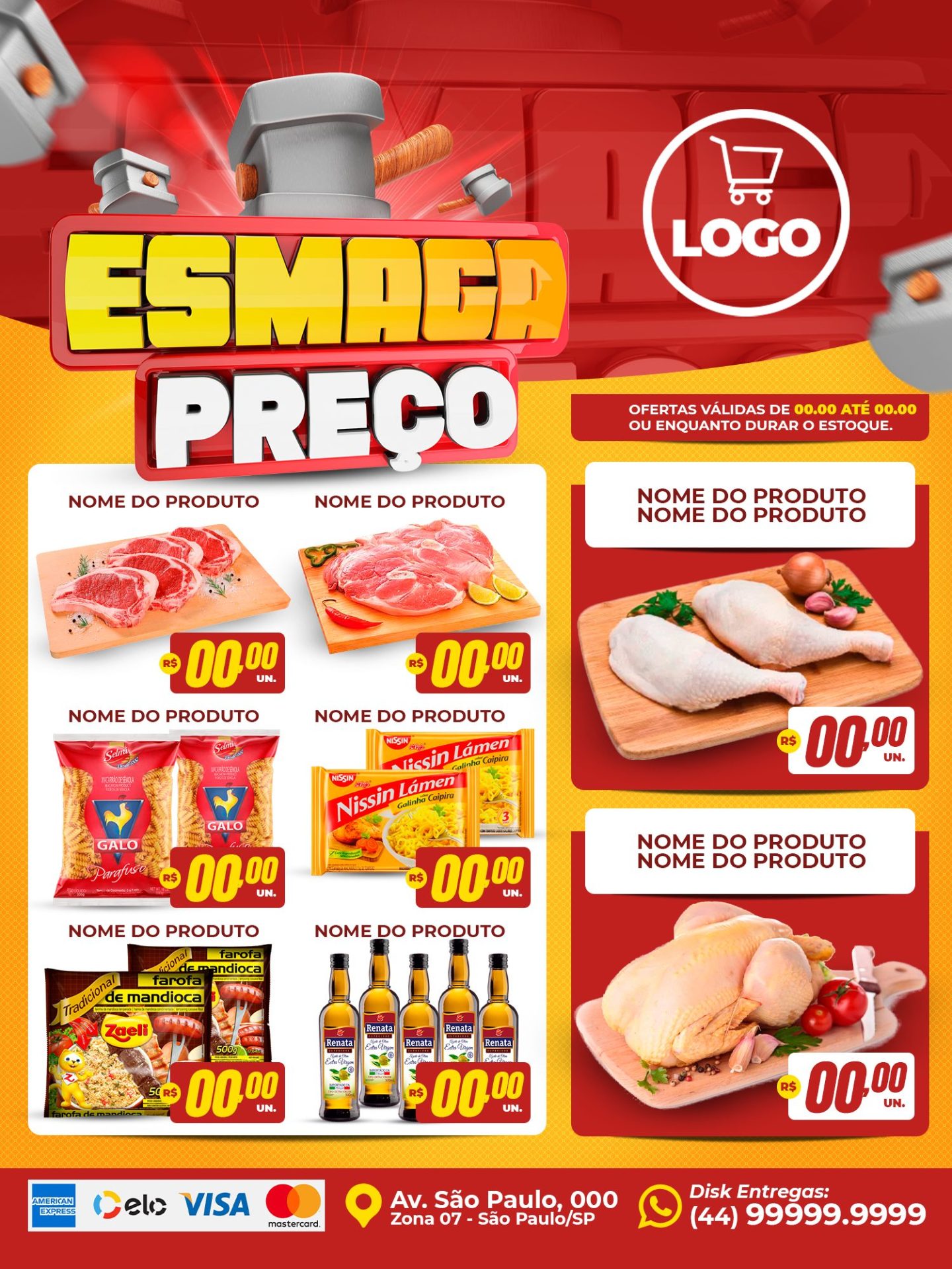 Esmaga Preço Arroz Macarrão Frango Carne