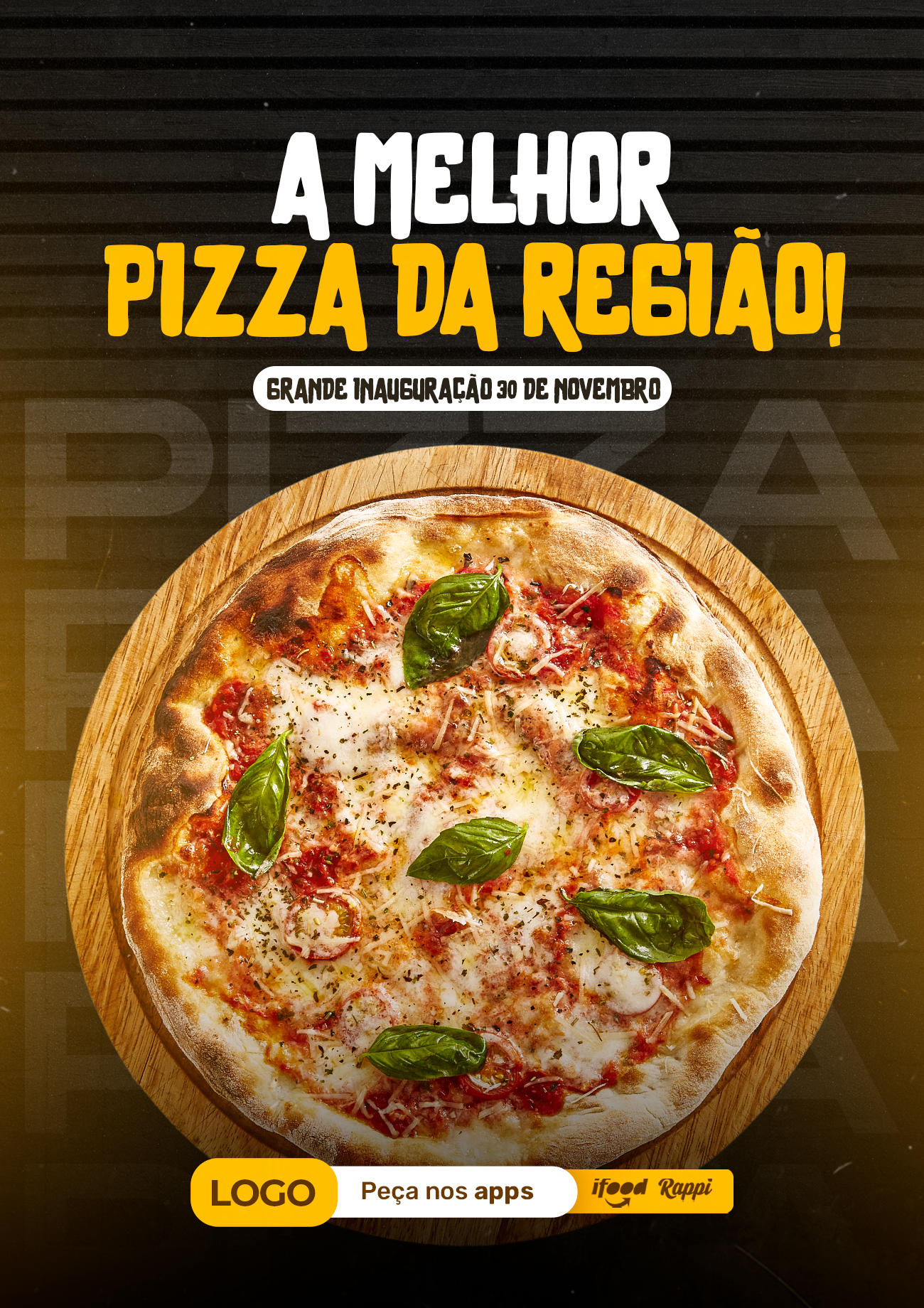 Flyer Grande Inauguração Pizzaria