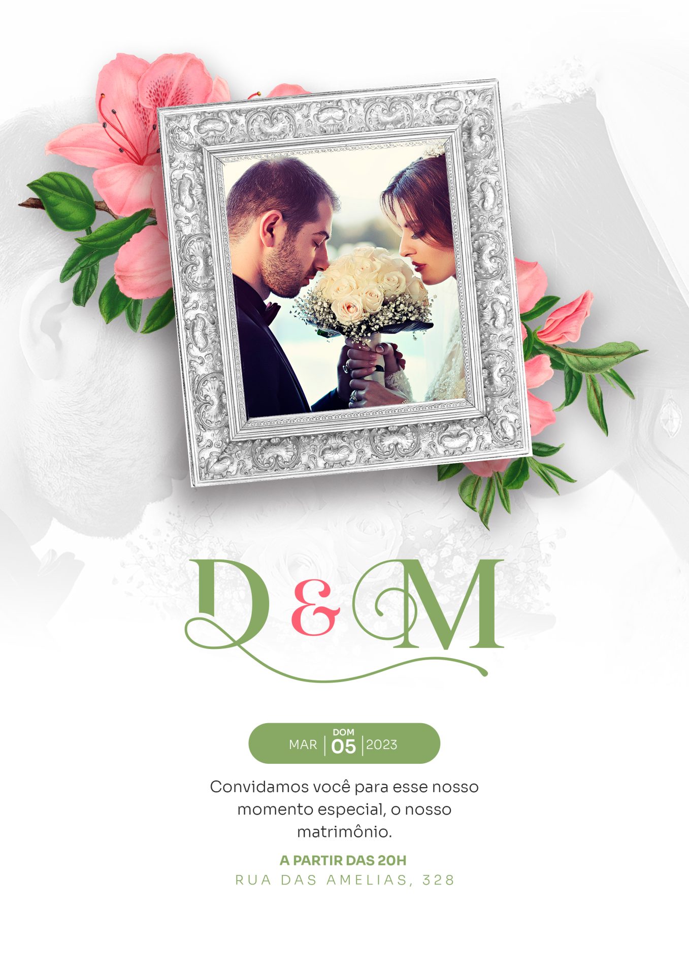 Flyer Convite de Casamento D&M