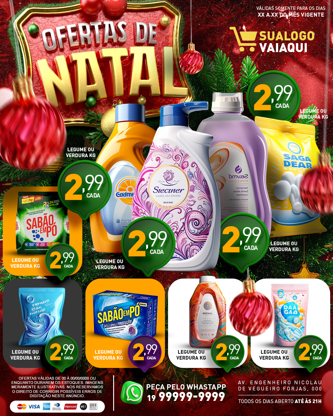 Encarte Ofertas de Natal Limpeza Amaciante