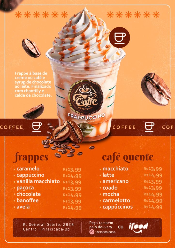 Cardápio Café Gelado!