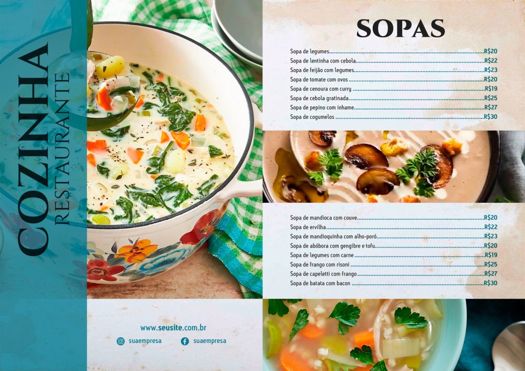 Cardápio Sopa Restaurante