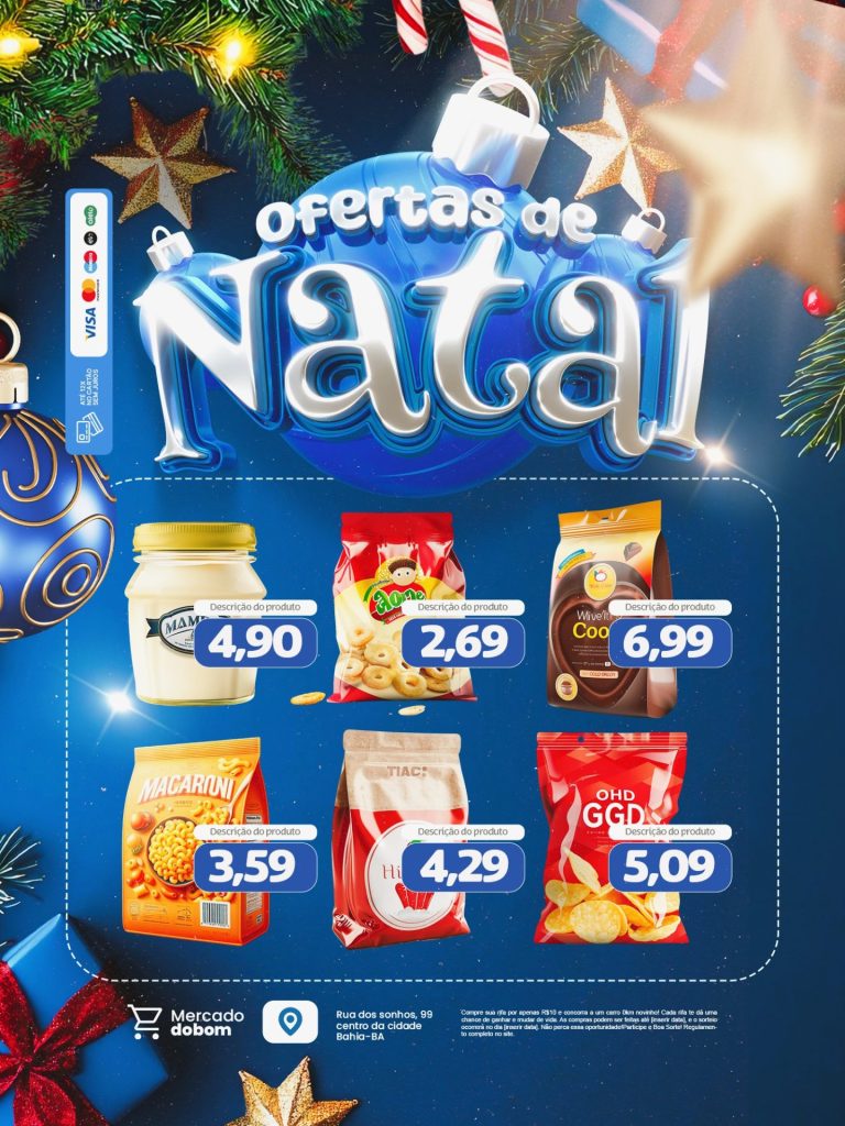 Encarte Natalino Ofertas de Natal Azul