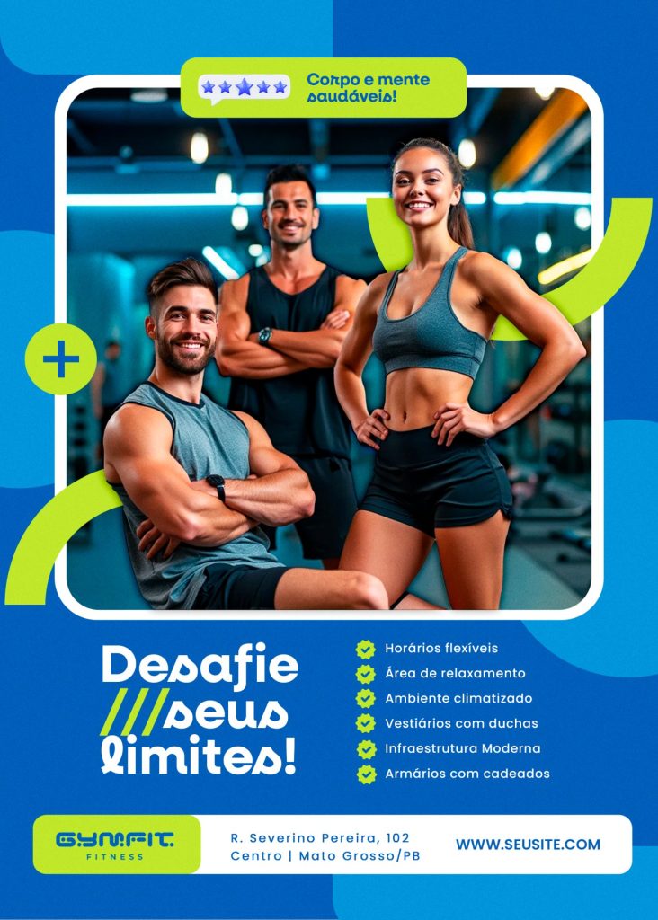 Flyer Academia Desafie seus Limites