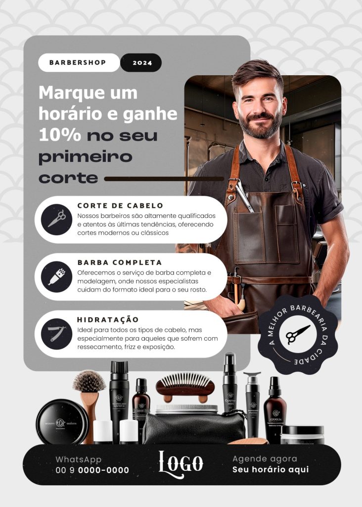 Flyer Barbearia Primeiro Corte