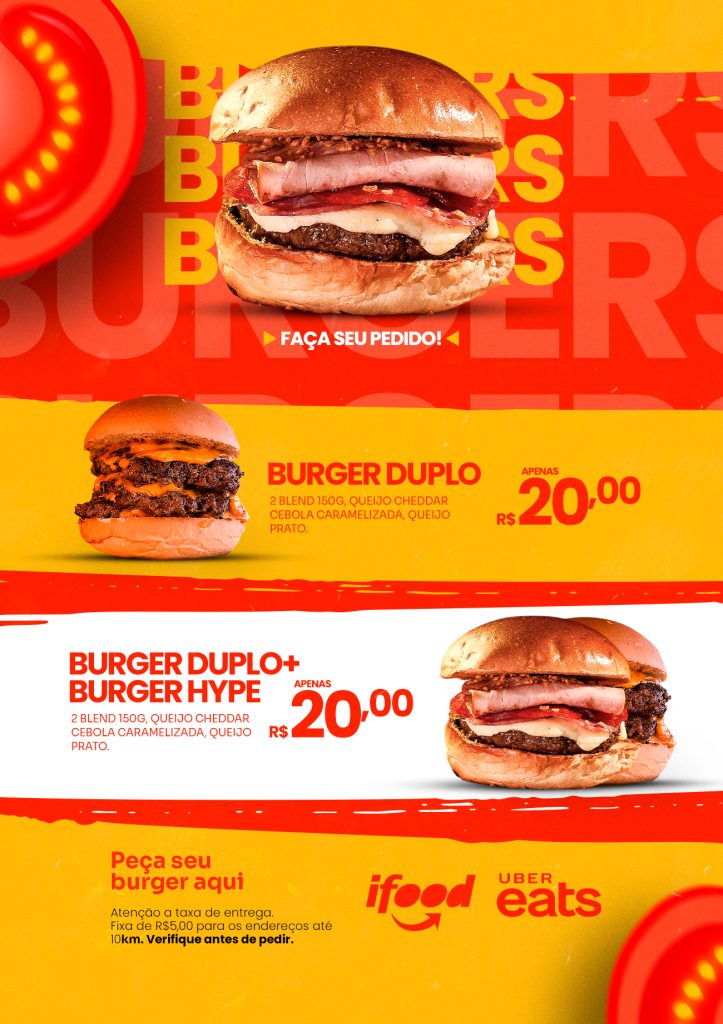 Flyer Burger Duplo faixa