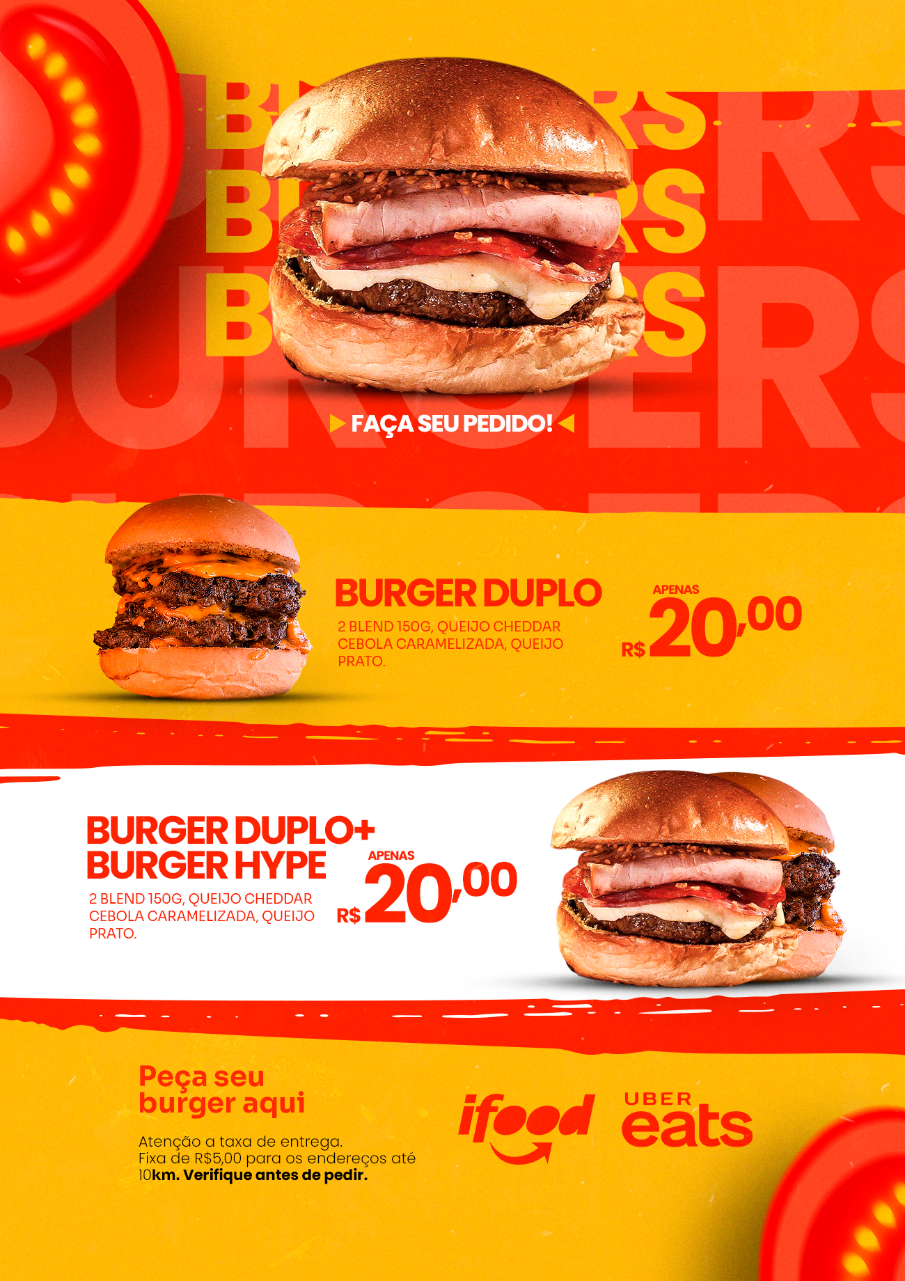 Flyer Burger Duplo faixa