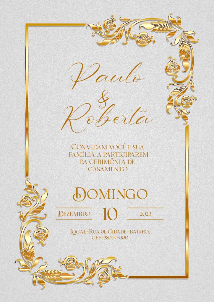 Convite de casamento