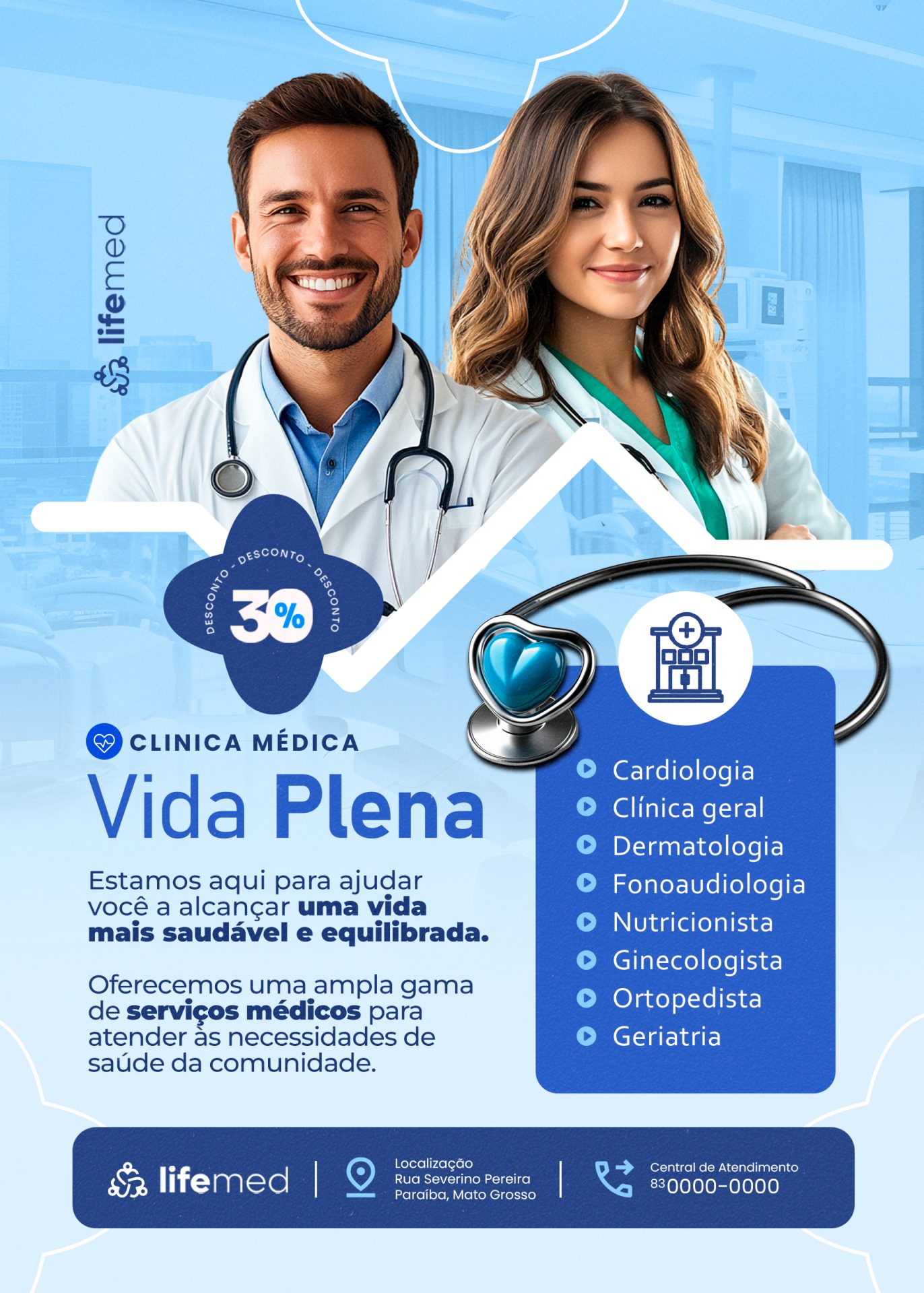 Flyer Clinica Medica Vida Plena