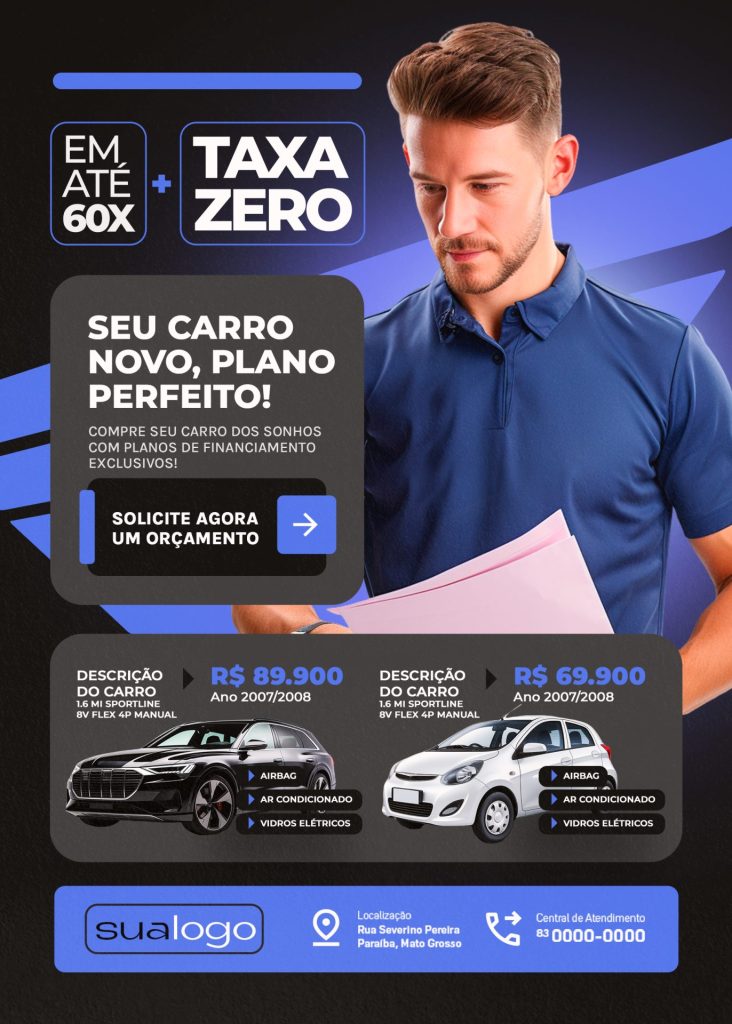 Flyer Concessionária taxa zero