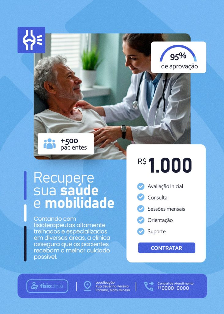 Flyer Fisioterapia Recupere sua Saúde