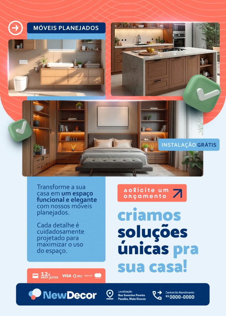 Flyer Móveis Planejados Criamos Soluções Únicas