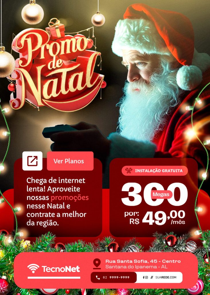 Flyer Natalino Provedor de Internet
