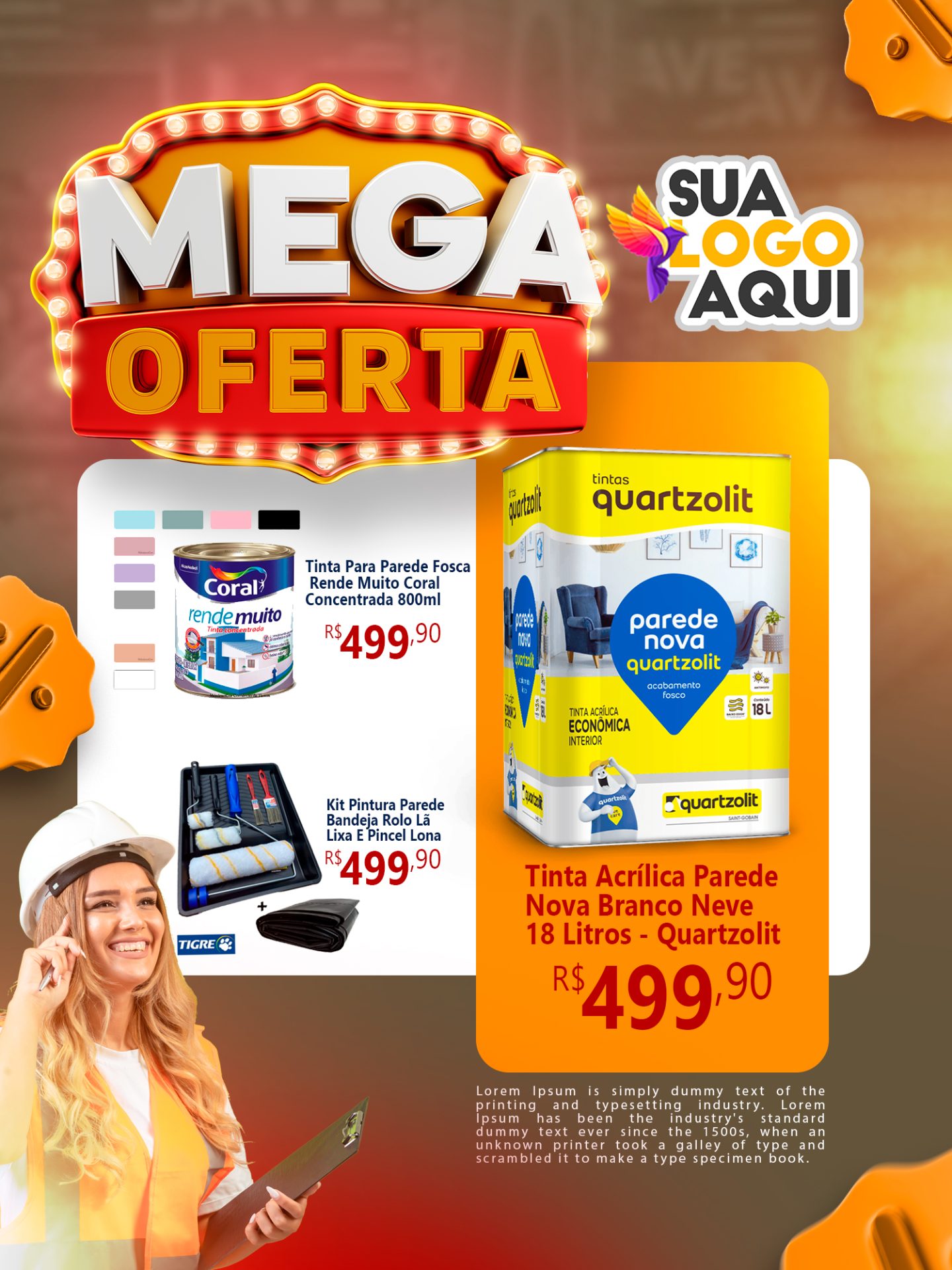 Flyer Mega Ofertas de Tintas