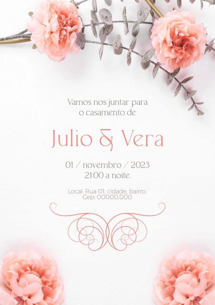 Flyer Casamento Júlio e Vera
