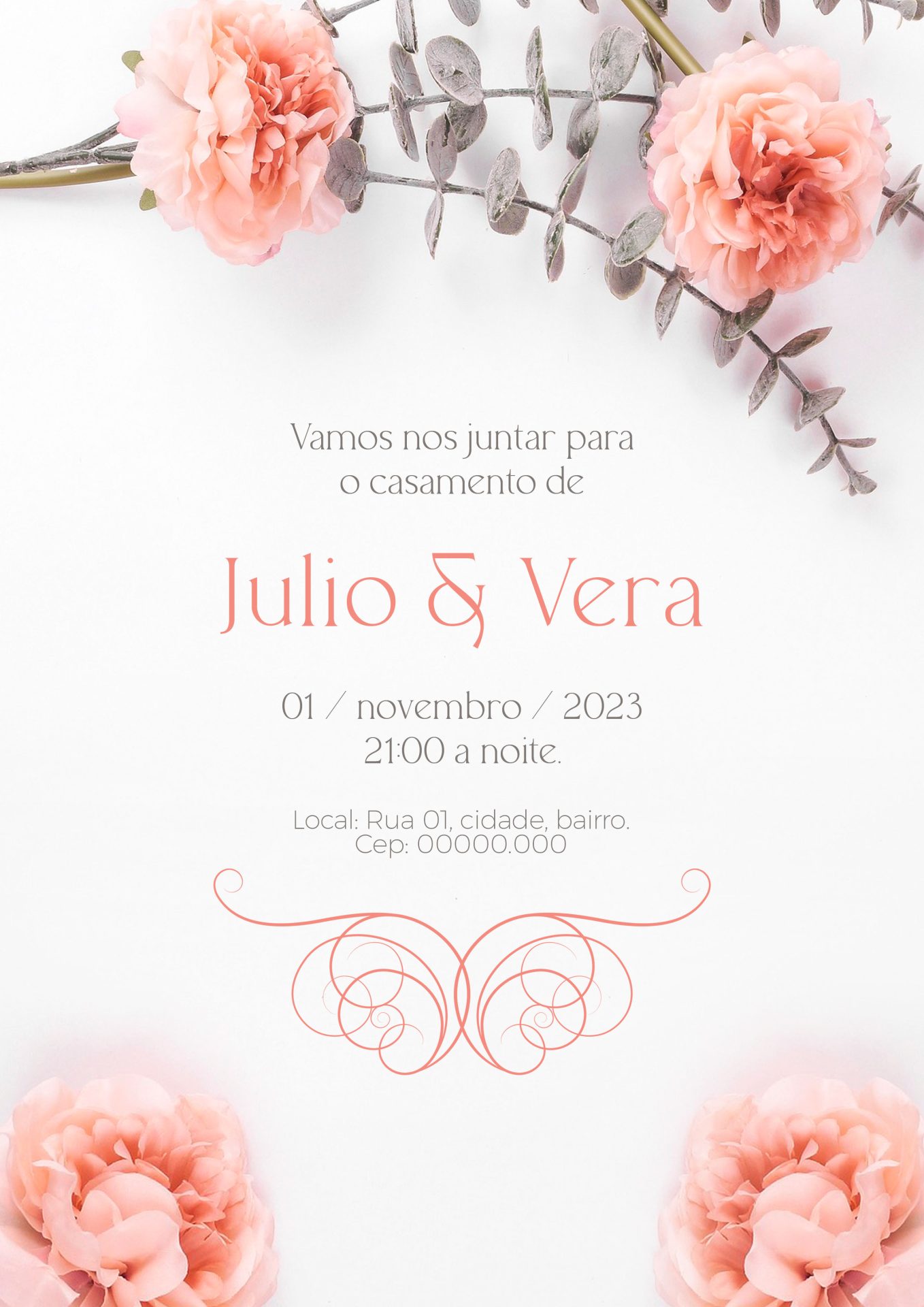 Flyer Casamento Júlio e Vera