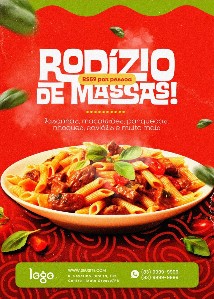 Flyer Massas Rodizio de Massas