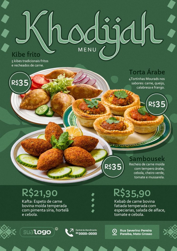Cardápio Árabe Khodijah