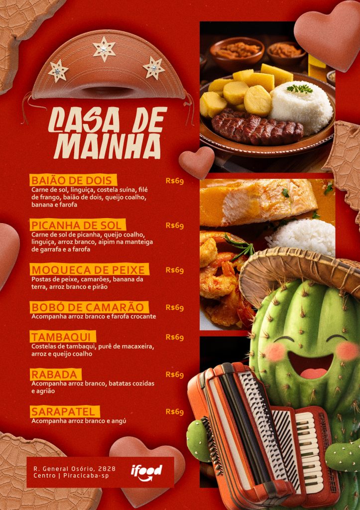 Cardápio Casa de Mainha