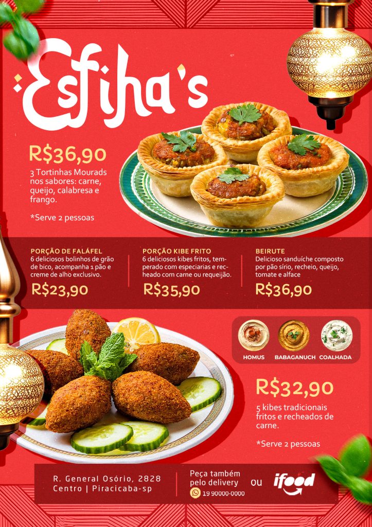 Cardápio Árabe Estifas