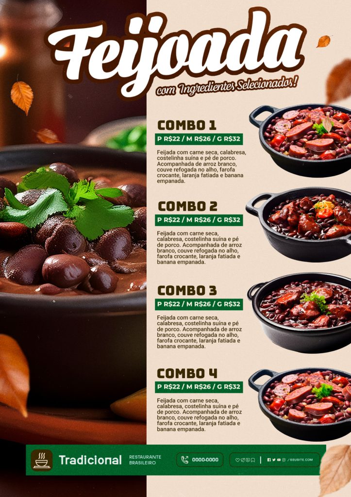 Cardápio Feijoada Temperada