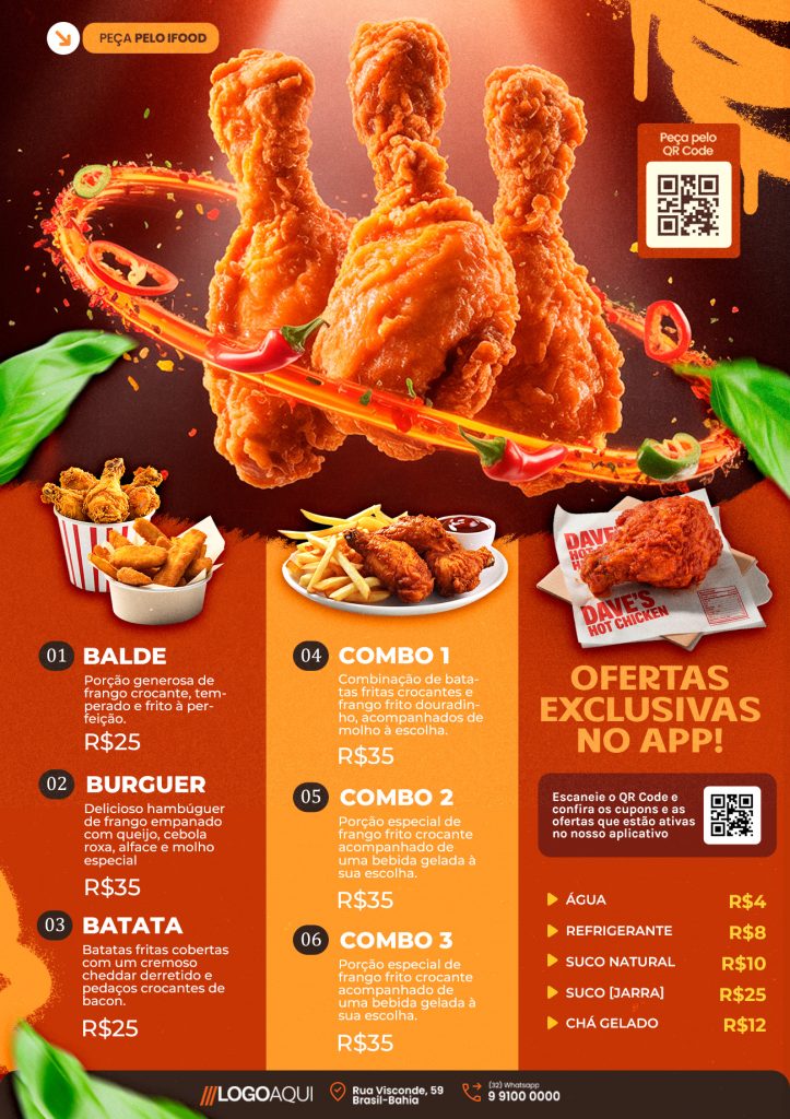 Cardápio Frango Frito