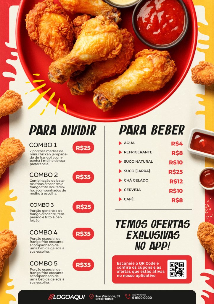 Cardápio Frango Frito Molho